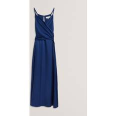 Ted Baker Tøj Ted Baker Blue Beckki Tie Waist Sleeveless Midi Dress - Mørkeblå