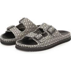 Herre - Åben tå Klipklappere Kazar Studio Slipper Flip Flops Med Logo Mønster - Sort