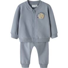 Name It Tracksuits Name It Joggingdragt NBMVONNE Sweatshirt Lynlåas - Dueblå/Lysegul/Sort