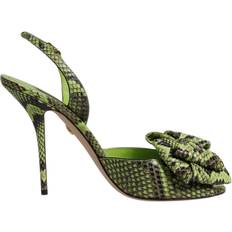 Gröna Sandaletter Dolce & Gabbana Pythonmönstrade Högklackade Sandaler Dam Läder