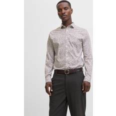 Blommiga Överdelar Jack & Jones Slim Fit Skjorta Vit