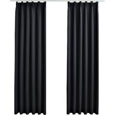 Gardiner & Tillbehör vidaXL Blackout Black 140x225cm
