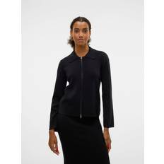 Trøjer Vero Moda Aware Aware Cardigan Med Gennemgående Lynlås - Black