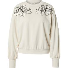 Blommiga - Dam Tröjor Only Sweatshirt Onlbrooke - Beige/Svart