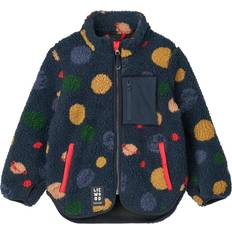 Liewood Jakker Liewood Nolan Pile Jacket Recycled Teddyfleece - Navy/Pueblo/Grøn/Lyserød