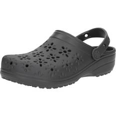 EVA Träskor Crocs Classic Clog Floral Cut Out Träskor - Black Sand