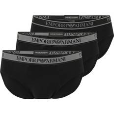Emporio Armani Underbukser Emporio Armani Herren Slips Baumwolle Mix - Schwarz