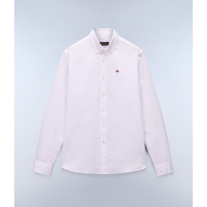 Napapijri Men Shirts Napapijri Man Terra Long Sleeve Shirt - White