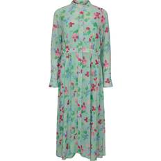 Nümph Nukyndall New Blusekjole - Grøn/Pink/Rød