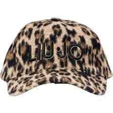 Blomstrede Tilbehør Liu Jo Leopard Multifarvet Uld Kasket - Brun/Cappuccino/Lysegul/Sort