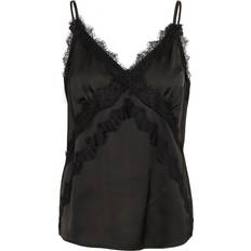 Satin Toppe Gestuz Slip Top Noos Bluser - Black