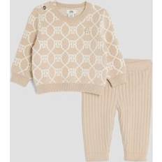 6-9M - Boys Other Sets River Island Baby Boys Beige Ri Monogram Jumper Set