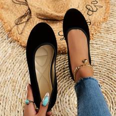 Black Low Shoes Temu Slip-On Flats Casual Summer Autumn Shoes - Casual