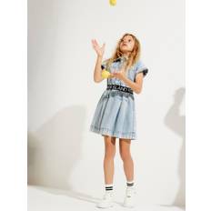 River Island Blue Girls Twill Waistband Dress
