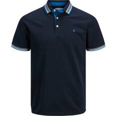 Kläder Jack & Jones Plus Size Enfärgat Pikétröja Blå - EU4XL US2XL
