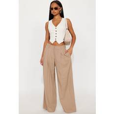 Fashion Nova Wide Leg Pant 31 - Sand