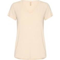 Women's V-neck T-shirt - Blanc