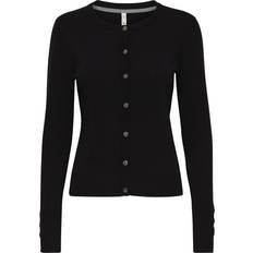 Breathable - Women Cardigans PULZ Jeans Short Cardigan - Noir