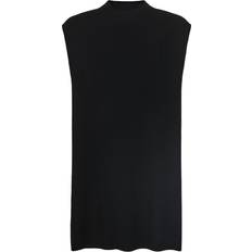 Short Dresses - Viscose Mango Short Knitted Dress Woman - Black