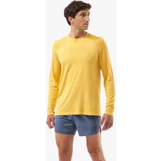 Gul - Polyamid T-shirts Compressport Performance L S T-Shirt Løbeshirt Herrer - Beige