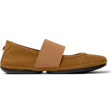 Nubuck Ballerinasko Camper Right Nina Balletpumps Ingen Casual - Brunt Læder