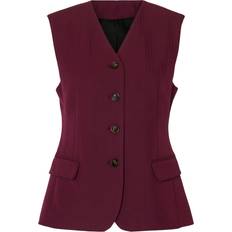 Rød Veste Selected Skræddersyede Vest Jakkesætsvest - Aubergine
