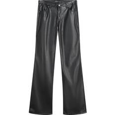 Skinn - Svarta Byxor Bershka Byxa - Svart