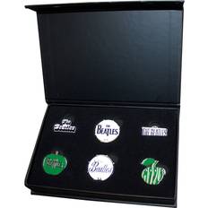 Brooches The Beatles Band Logos Boxed Pin Badge Set - Black