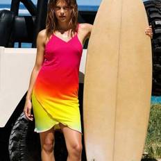 Stripes Swimsuit Cover-Ups & Sarong Wraps Shein Sexy Ombre Striped Beach Cover Up V-Neck - Lightweight