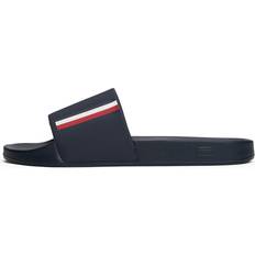 Herre - Imiteret læder Badesandaler Tommy Hilfiger Pantoletter - Navy/Rød/Hvid