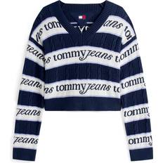 Tommy Hilfiger 4XL Sweatere Tommy Hilfiger Pullover - Navy/Lyseblå/Hvid