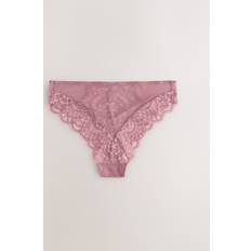 Høj talje Trusser NEXT Mauve High Rise High Leg Chloe Lace Knickers - Purple