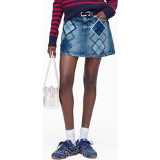Argyle Patchwork Mini Skirt