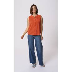 Dam - Orange Blusar Kaffe Kapauline Top - Orange