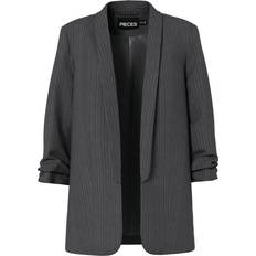 Cropped Kavajer Pieces Kavaj Pcbosella - Antracit/Vit