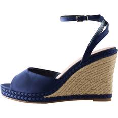Tekstil Sandaler med hæl NEXT Navy Satin Plaited Wedge Heels