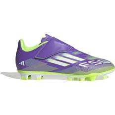 Kardborreband Fotbollsskor Barnskor adidas F50 Club Hook and Loop Firm Boots - Purple/White