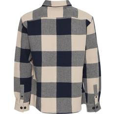 Navy Waffle Check Overshirt