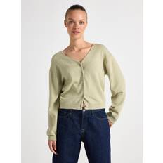 Gröna Koftor Lindex Stickad Cardigan