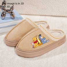 Laced Slippers Temu The Pooh Collection Cartoon 2D Printed Lace Slippers - Indoor Outdoor