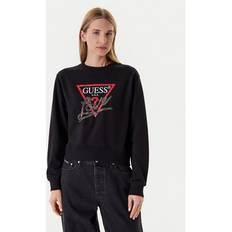 Guess Women Jumpers Guess Studded Love Sweatshirt - Noir