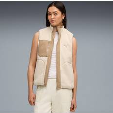 Puma Dam Västar Puma Reversible Hybrid Sherpa Vest Alpine Snow - Mörkbeige/Vit
