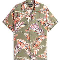Tommy Hilfiger Grøn Skjorter Tommy Hilfiger Lightweight Leaf AOP Skjorte Battle Green