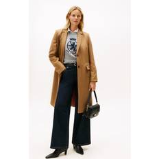 Tommy Hilfiger Kappor & Rockar Tommy Hilfiger Classic SB Wool Reg Coat Dam Kappor - Light Sepia Brown