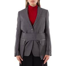 Burberry Blazers Burberry Blazer With Cargo Belt Detail - Grey