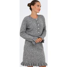 Grå Kjoler Only Dame Kjole Medium Grey Melange