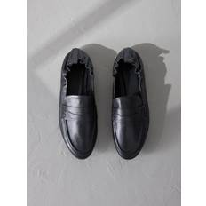 Syntetisk Mokkasiner NEXT Signature Premium Leather Ruched Back Toe Loafers - Sort