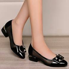 Heels & Pumps Temu Mom Shoes Spring And Autumn Mesh Hollow Single Shoes