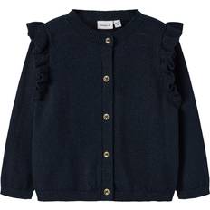 Blå Trøjer Børnetøj Name It Glimmer Cardigan Abinne Dark Sapphire