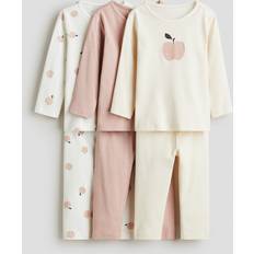 3-6M Pyjamases Children's Clothing H&M Baby Cotton Pyjamas - Light Pink/Apples